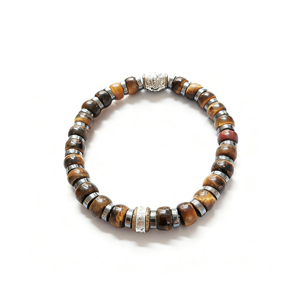 天然黃虎眼石直切歸圓手串「招財系列」【祈福加持】