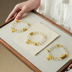 破局「事業順系列」白水晶手串金算盤碎金 【首廟天壇天公廟祈福加持】