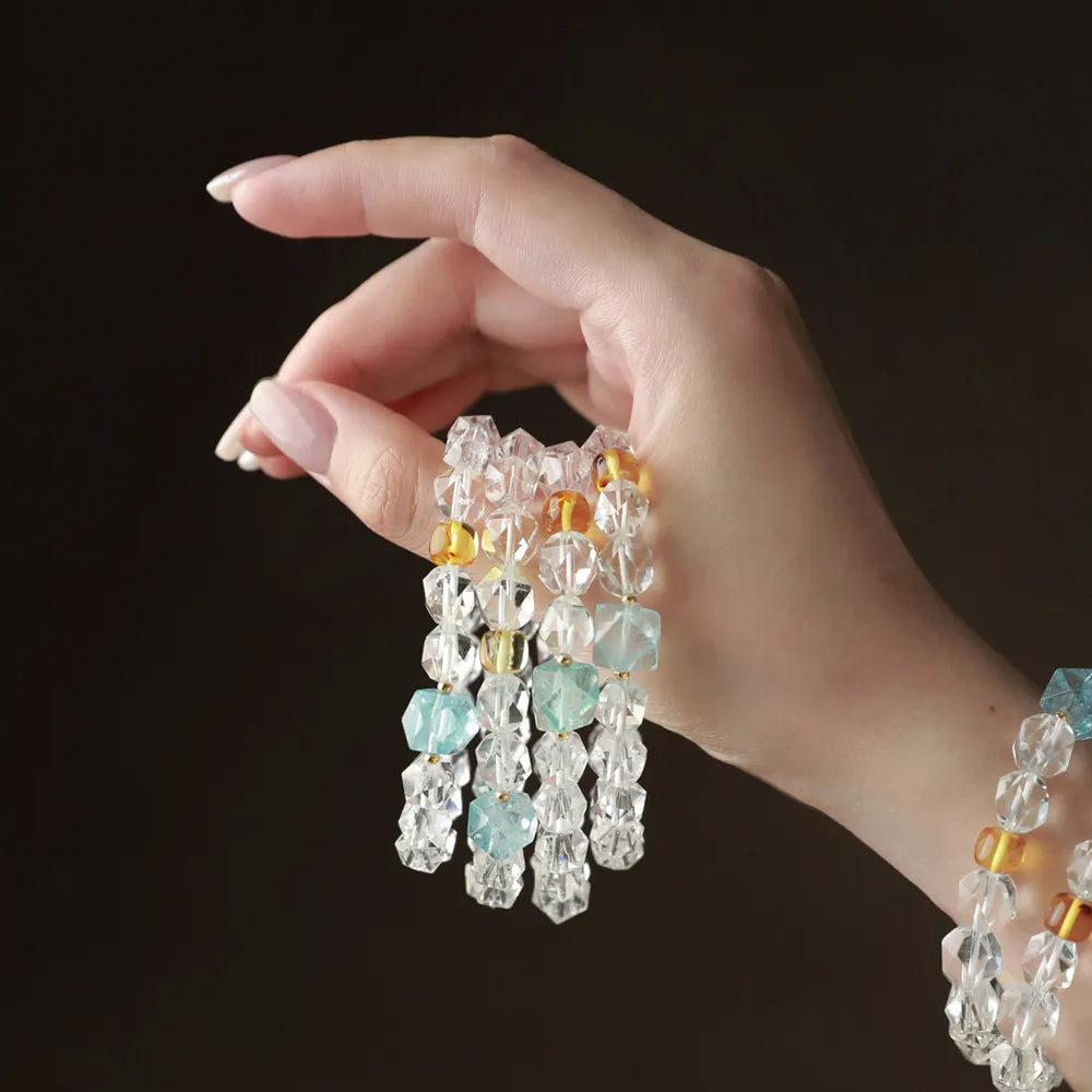 心淨事成「事業順系列」白水晶手串 【鹿耳門天后宮祈福加持】