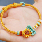 文昌結一舉奪向日葵鏈手工編織手繩「開智系列」【祈福加持】