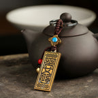 黃銅符「好運顺」南無阿彌陀佛小掛件汽車鑰匙扣【祈福加持】