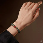 綠檀蓮花朱砂「平安順系列」手串 【鹿耳門天后宮祈福加持】