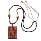 天然雷擊棗木「好運顺」無事牌項鍊天師鍾馗吊墜【祈福加持】