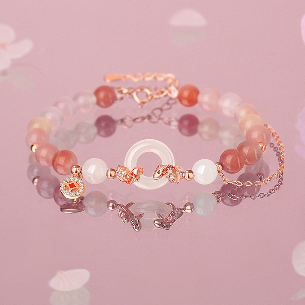 錦鯉鹽源瑪瑙手鍊和田玉平安扣「和田玉系列【首廟天壇天公廟祈福加持】