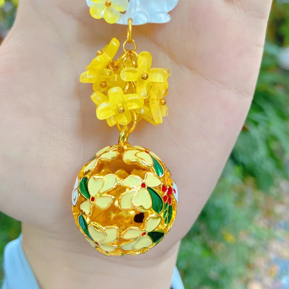 有錢花鈴鐺掛墜可愛富桂兔包掛車「財源廣進」【祈福加持】