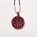 山鬼花錢「好運顺」原礦高含量紫金砂帝王砂項鍊【祈福加持】