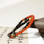 向陽生南紅瑪瑙手串冰飄南紅沉香木 · 平安護佑系列【首廟天壇天公廟祈福加持】