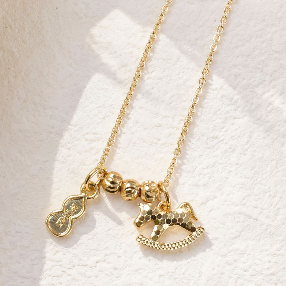 碎碎冰小馬「馬上有福」葫蘆項鍊配飾【祈福加持】