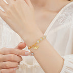 三生有幸「好姻緣系列」純銀925和田玉手鏈花朵手環銀杏葉手飾【首廟天壇天公廟祈福加持】