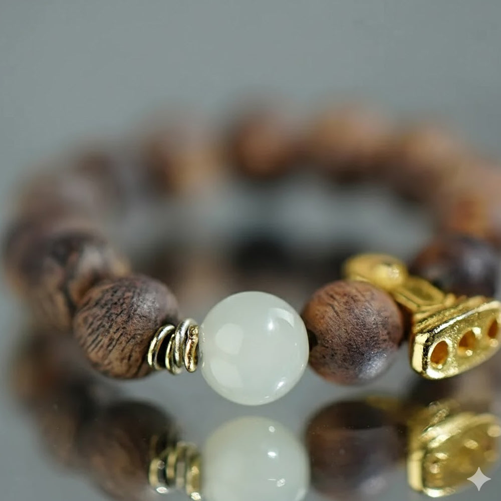 925銀本無相沉香戒指 · 無相沉香戒指「和田玉系列」【台南首廟天壇天公廟祈福加持】