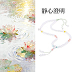 足銀999五香佛三通「好運顺」白水晶紅瑪瑙編繩項鍊【祈福加持】