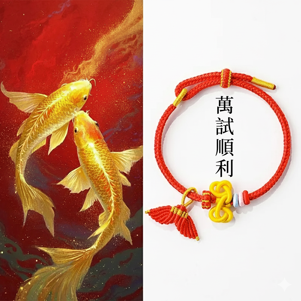 萬試順鯉「好成績系列」手繩 【台中首廟天壇天公廟祈福加持】