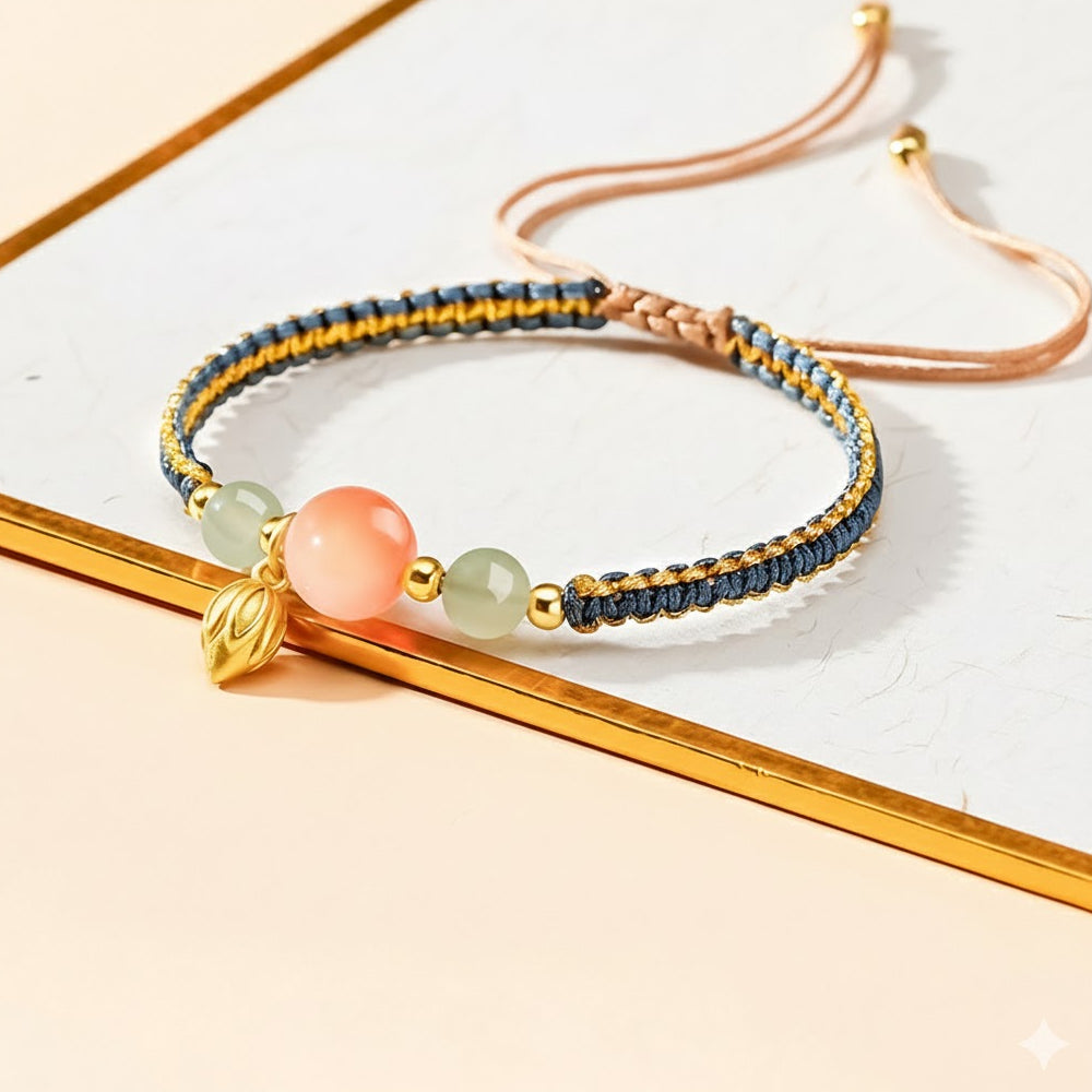 南紅瑪瑙S925純銀蓮花編織手繩「圓滿開運」【首廟天壇天公廟祈福加持】