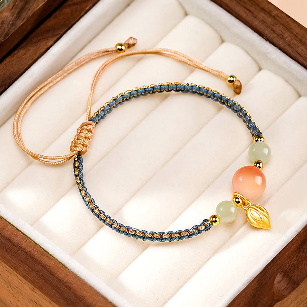 南紅瑪瑙S925純銀蓮花編織手繩「圓滿開運」【首廟天壇天公廟祈福加持】