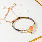 南紅瑪瑙S925純銀蓮花編織手繩「圓滿開運」【首廟天壇天公廟祈福加持】