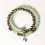 馬年本命年天然檀木紫水晶串珠雙圈「馬上有錢」 【祈福加持】