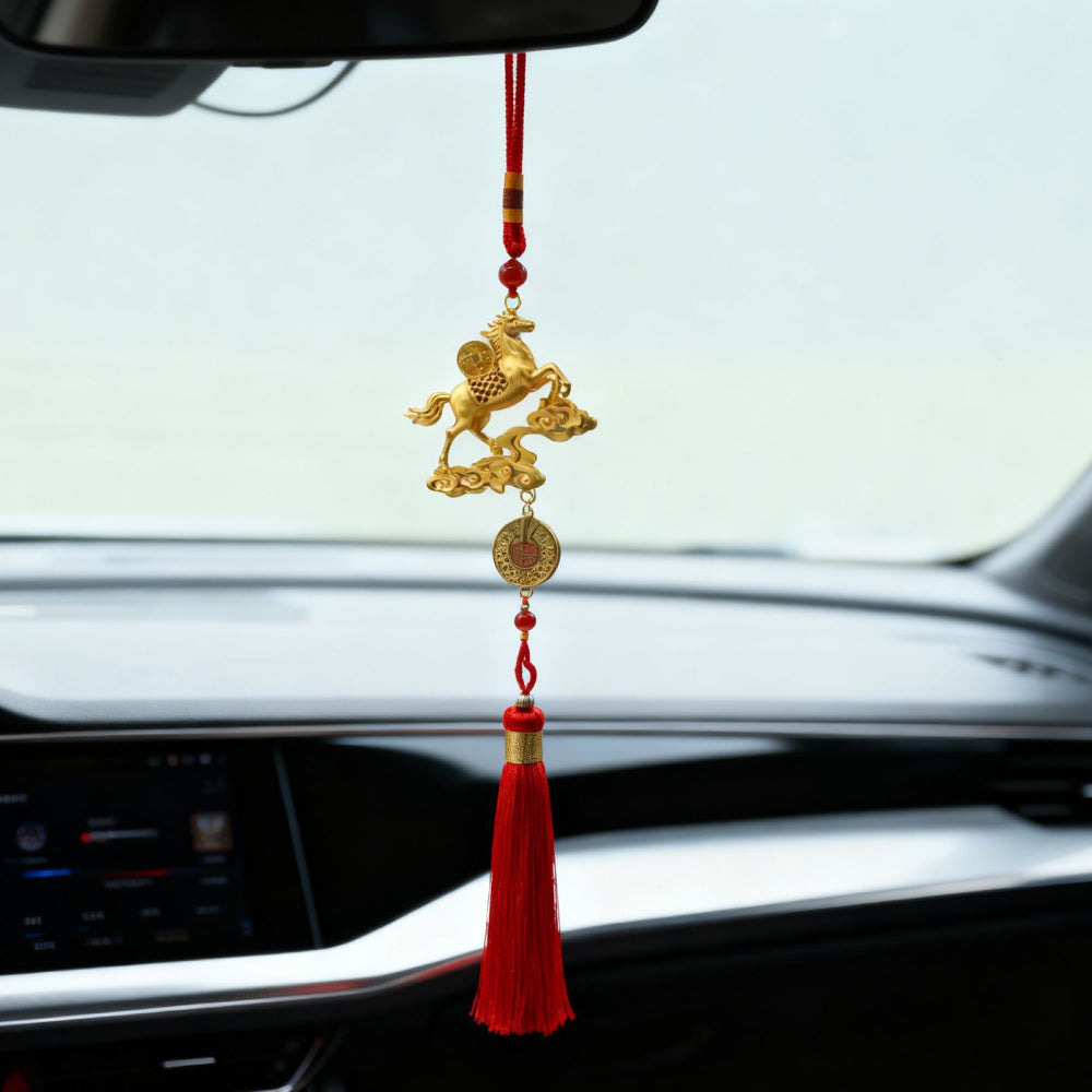 2026年生肖「馬上有錢」福祿銅材質車載流蘇掛件 【祈福加持】