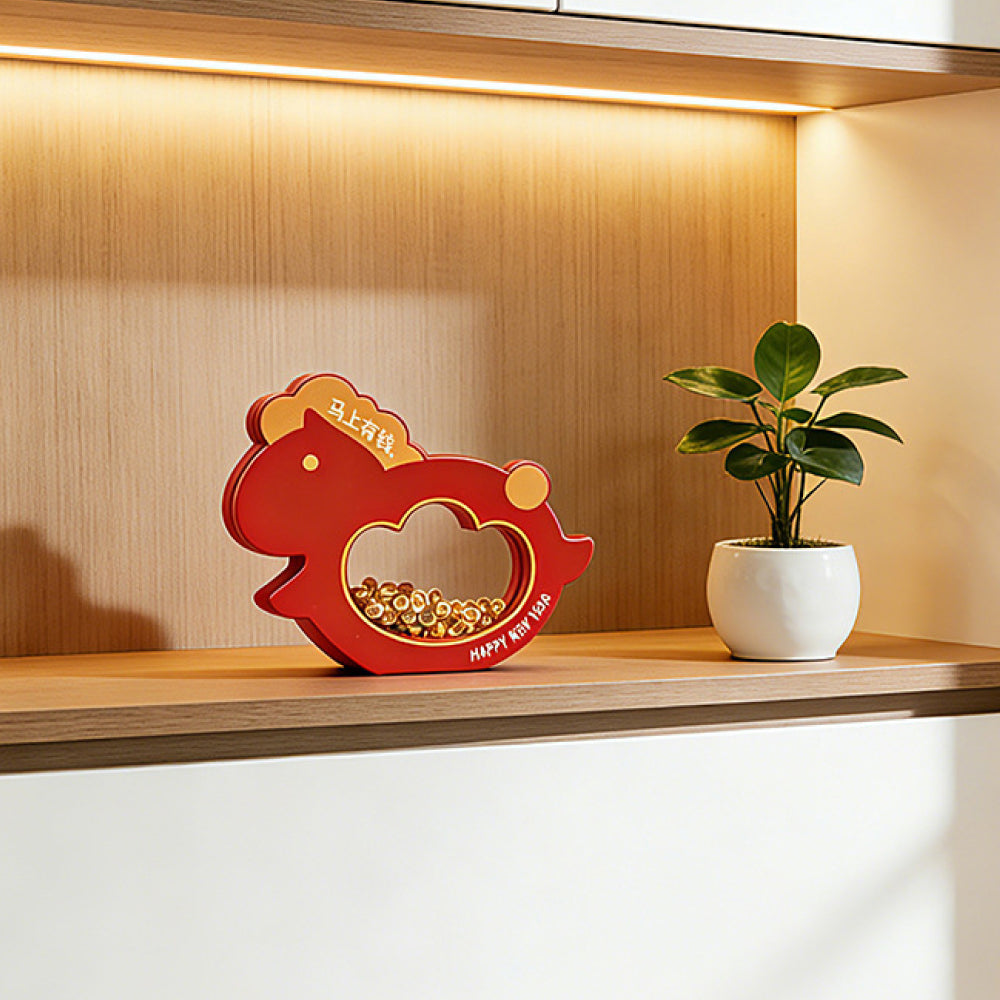 福旺年「馬上有錢」馬入戶玄關創意桌面擺件1 個（15 × 12 公分）【祈福加持】