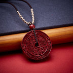 山鬼花錢「好運顺」原礦高含量紫金砂帝王砂項鍊【祈福加持】