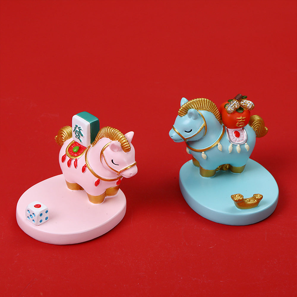 樹脂馬上有錢手機支架（紅色）【祈福加持】