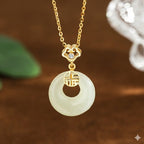 s925純銀和田玉平安扣項鍊「好姻緣」【首廟天壇天公廟祈福加持】