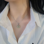 s925純銀和田玉平安扣項鍊「好姻緣」【首廟天壇天公廟祈福加持】