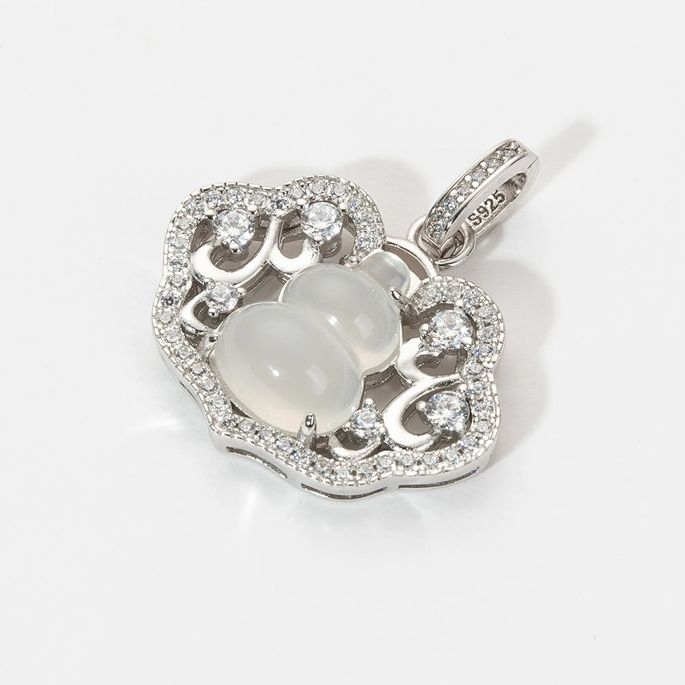 且喜且樂·s925純銀如意水沫玉葫蘆祥云鎖吊墜「圓滿開運」【首廟天壇天公廟祈福加持】