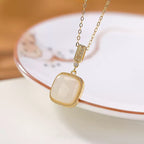 玉如意「平安順系列」和田玉項鍊吊墜煙紫藕粉如意女節日禮物【佛光山祈福加持】